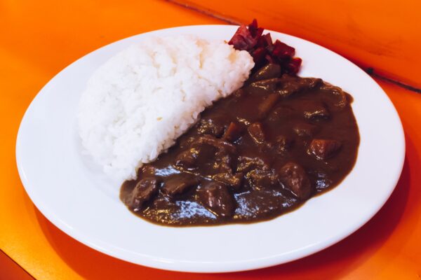 Beef curry with rice, japanese food