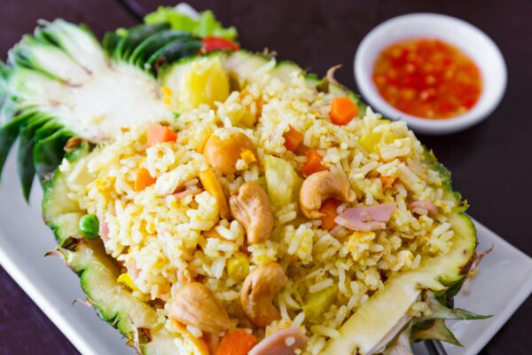 Fried rice in pineapple